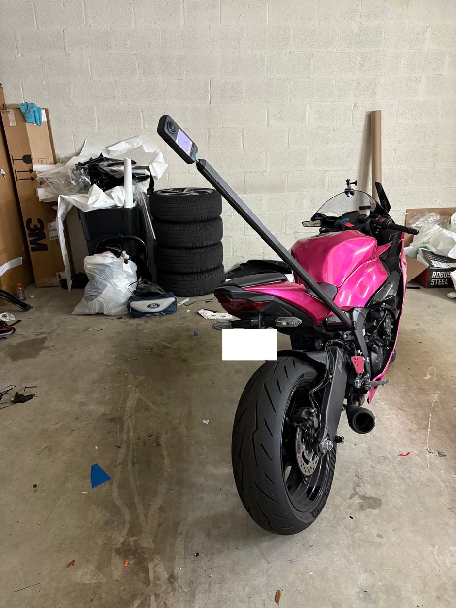 Kawasaki Ninja ZX-6R Billet aluminum and Carbon fiber Action camera mount
